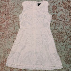 white lace classic dress short sleeve tank dress